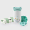 Kit de Baño para Perros 3 en 1 | Cepillo, Lick Mat y Toalla Vegana