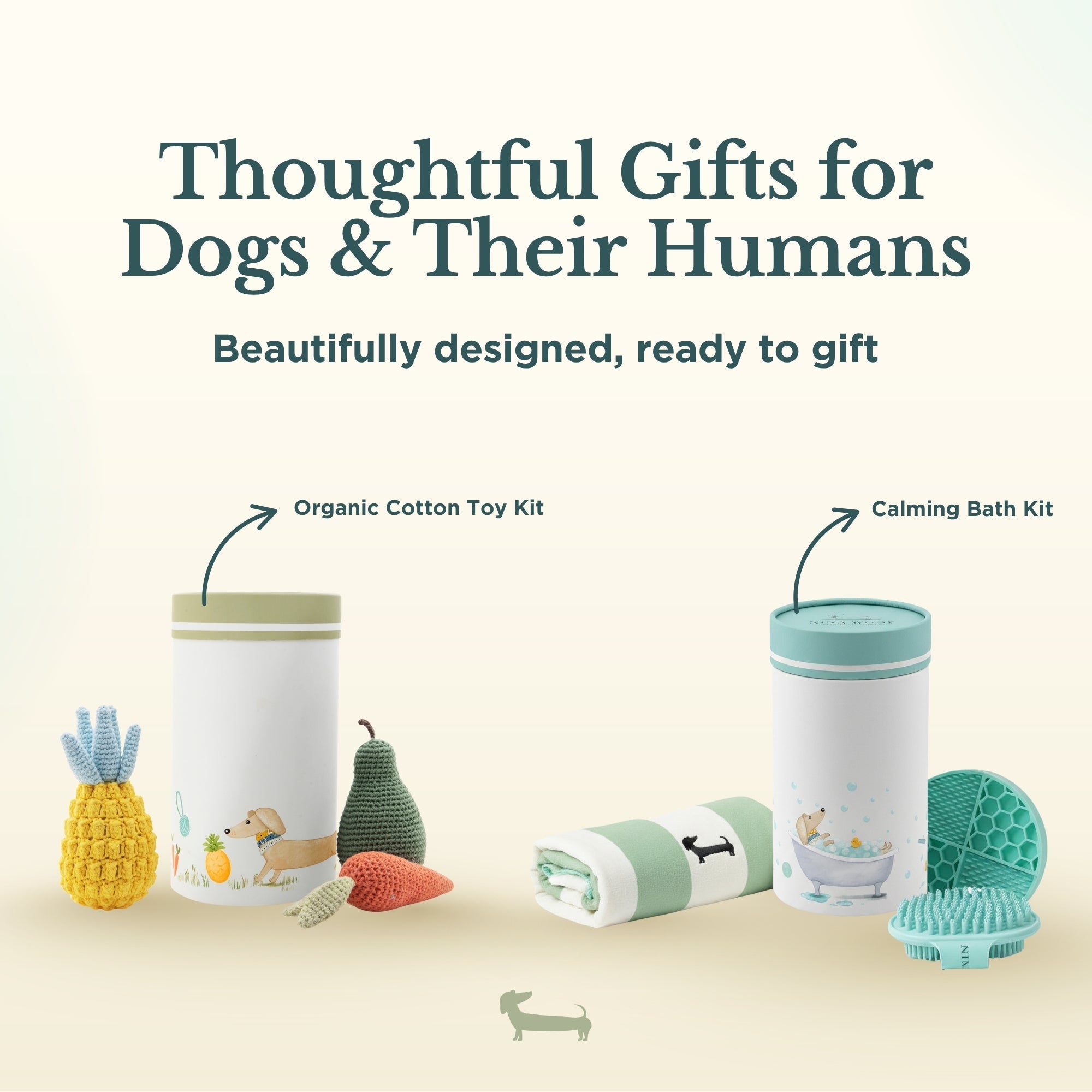 Kit de Baño para Perros 3 en 1 | Cepillo, Lick Mat y Toalla Vegana