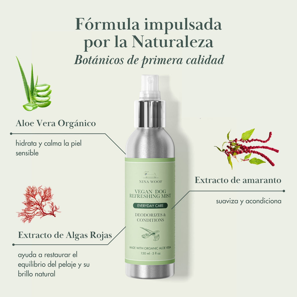 Spray Desodorizante para Perros | Colonia Vegana Sin Enjuague – Nina Woof