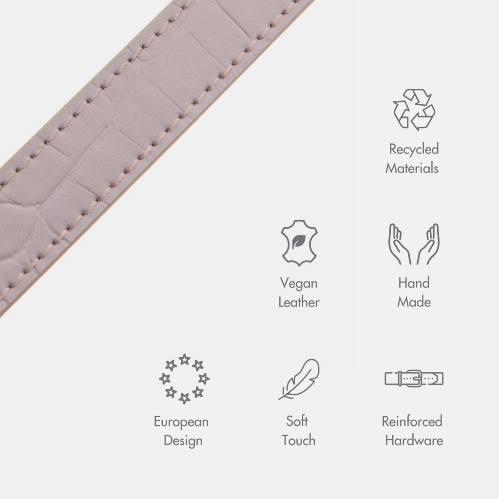 Collar Lila de Cuero Vegano Estilo Cocodrilo para Perros | Diseño Milan