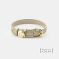 Collar Dorado de Cuero Vegano para Perros | Estilo Rio Saffiano