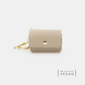 Porta Bolsas Beige de Cuero Vegano para Perros | Dispensador Elegante